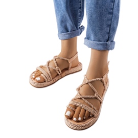 Sandali intrecciati beige di Burwell