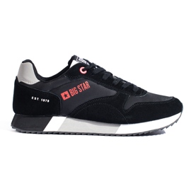 Scarpe sportive da uomo nere Big Star LL174158 Memory foam nero