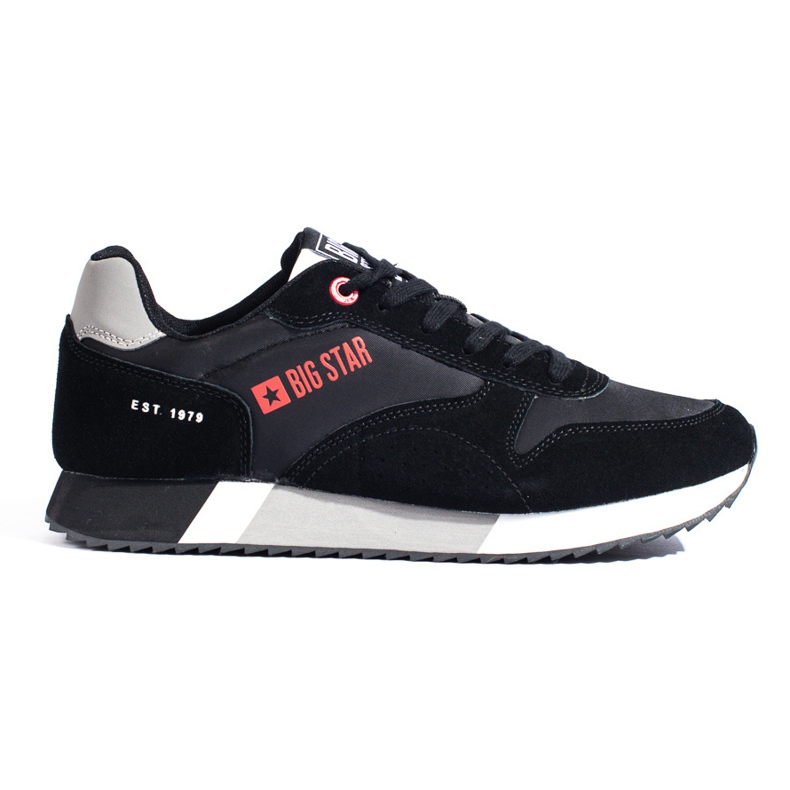 Scarpe sportive da uomo nere Big Star LL174158 Memory foam nero