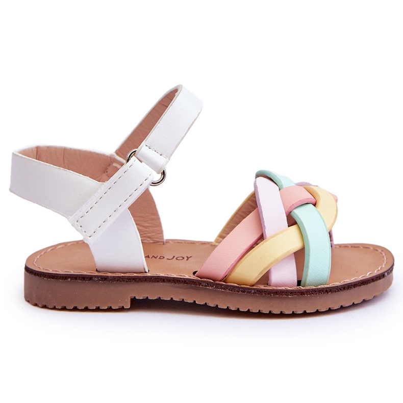 Sandali con velcro per bambini Multicolor Kimmi bianca