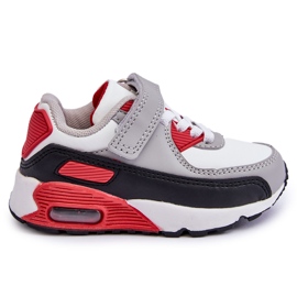 FR1 Scarpe sportive con plateau in pelle per bambini Lori bianche e rosse bianco