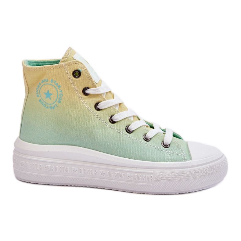 Sneakers High Platform Big Star LL274A190 Giallo-Verde