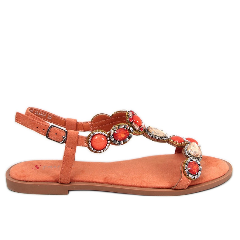 Sandali con perline Jolene Orange arancia