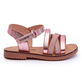 Sandali da bambino con strisce rosa Isla