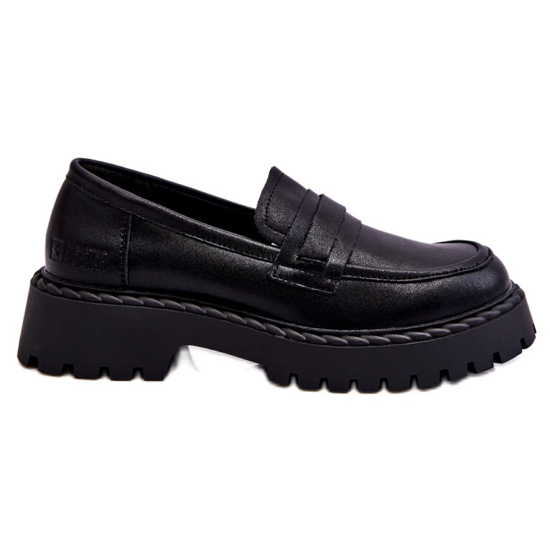 Mocassini da donna Big Star Leather Shoes LL274458 Nero