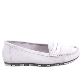 Anaya Mocassino in camoscio grigio da donna