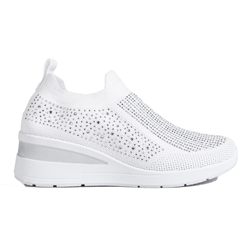 Shelovet Sneaker con zeppa in tessuto bianco bianca