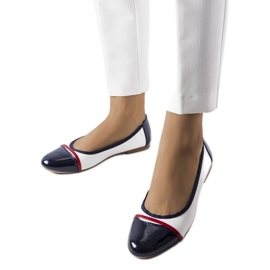 Ballerine bianche e blu navy di Salmons bianco