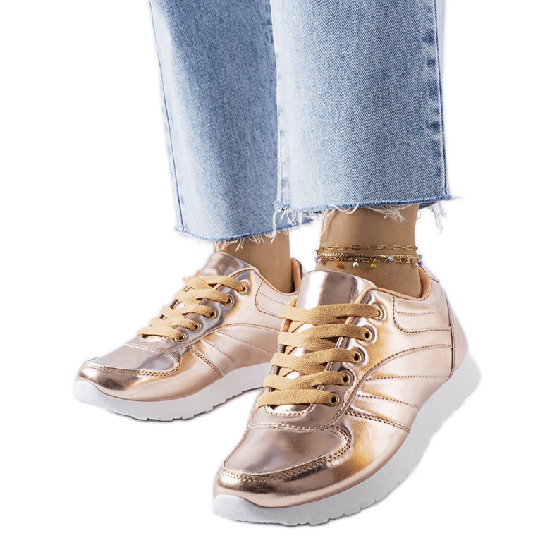 Scarpe da ginnastica dorate Quessy d'oro