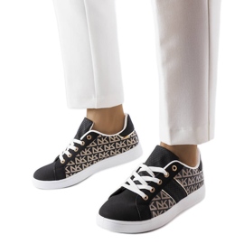 Sneakers nere decorate con il monogramma Bolduc nero