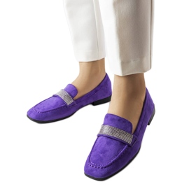 Mocassini viola con strass Mignonette