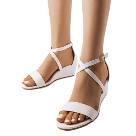 Sandali con zeppa bianchi flushing bianco