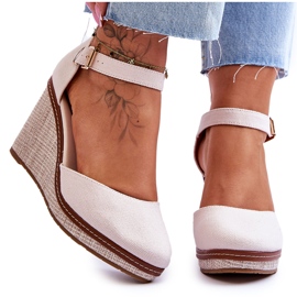 PS1 Sandali Con Zeppa Classici Da Donna Beige Malani