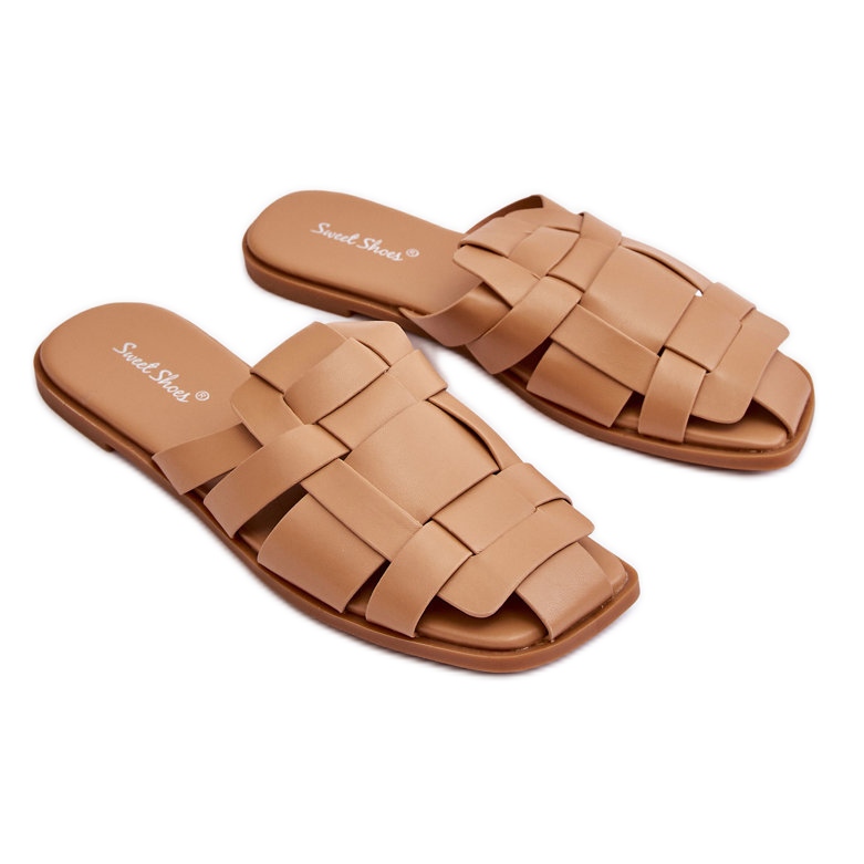 WS1 Pantofole a righe beige Reyna da donna