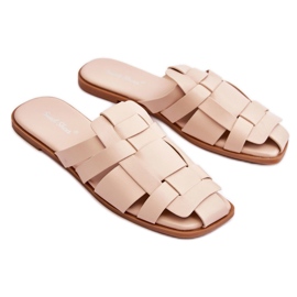 WS1 Pantofole a righe beige chiaro Reyna da donna