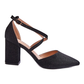 WS1 Décolleté lucide alla moda sul tacco Galaxy nero