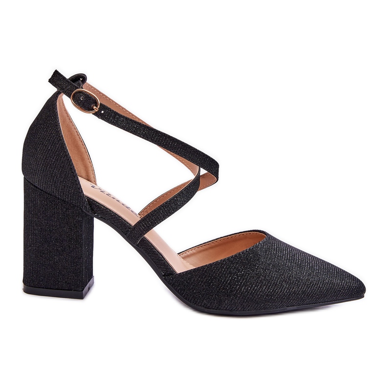 WS1 Décolleté lucide alla moda sul tacco Galaxy nero