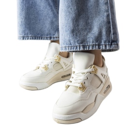Sneakers beige realizzate con materiali combinati di Malas