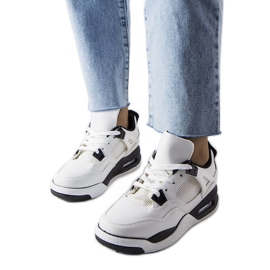 Sneakers bianche di materiali combinati Malas bianca