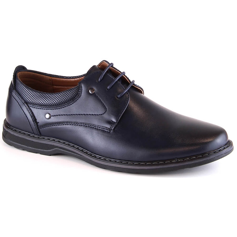 Scarpe stringate eleganti da uomo blu navy News 4092