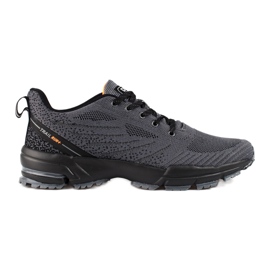 Scarpe sportive da uomo in tessuto grigio DK