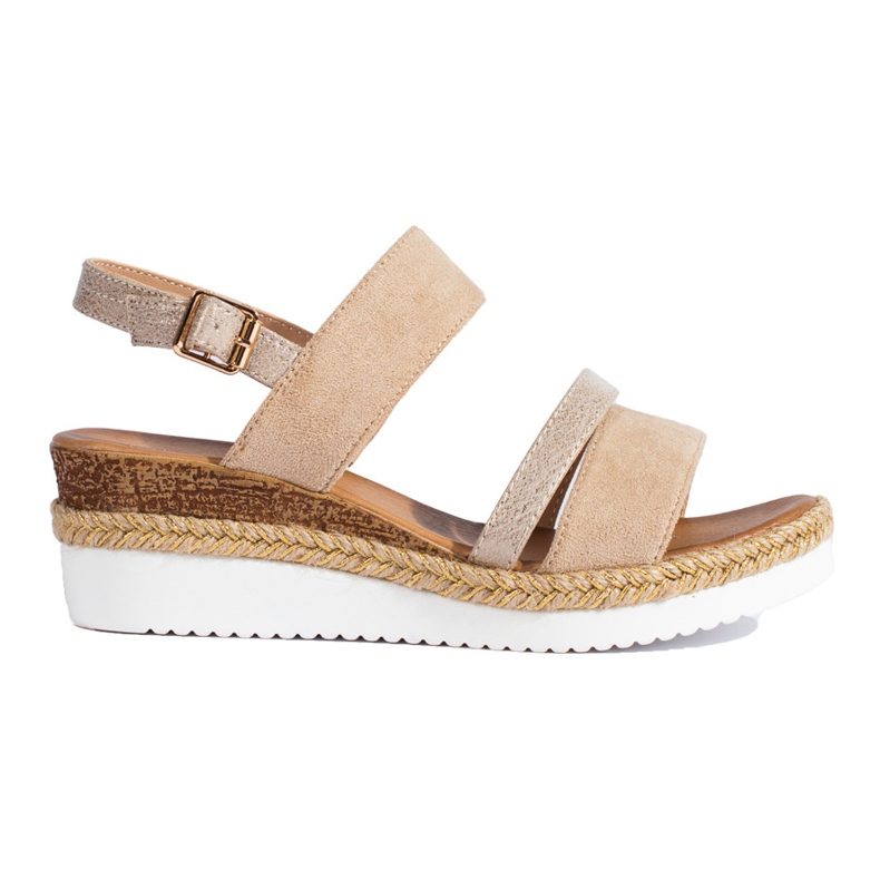 Sandalo con zeppa Shelovet beige da donna