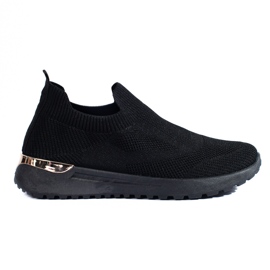 Sneaker slip-on con zeppa Shelovet nere nero