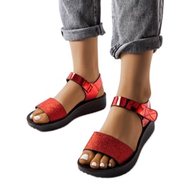 Sandalo con zeppa Blask rosso