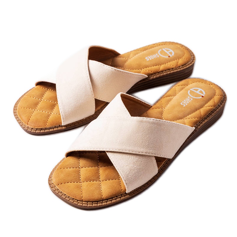 Inna Pantofole beige Tiana