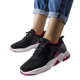 Inna Sneakers sportive nere e rosa di Giana nero