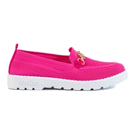 Mocassini donna in tessuto Shelovet fucsia rosa