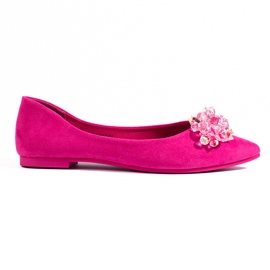 Ballerine fucsia da donna con cristalli Shelovet rosa