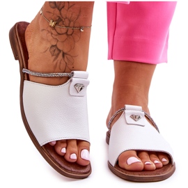 Sandali Donna Con Tacco Piatto Nicole 2806/009 Bianco