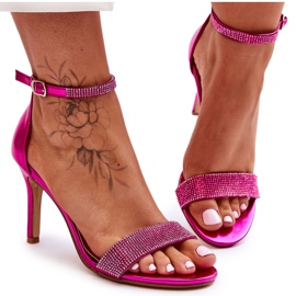 Sandali con tacco alto da donna con fucsia Perfecto rosa