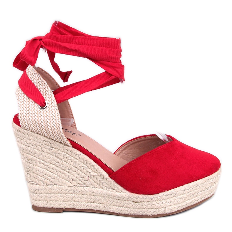Espadrillas con zeppa Francis rosse rosso