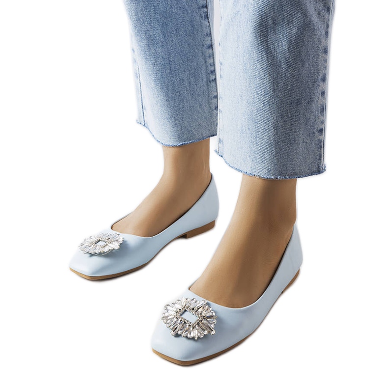 Ballerine blu con spilla Miren