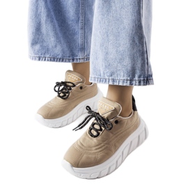 Sneaker beige scuro di Aisys