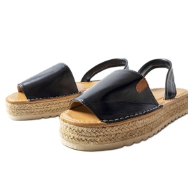 Espadrillas nere con plateau di Sadbera nero