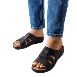 Pantofole con zeppa leggere nere di Oliwia nero