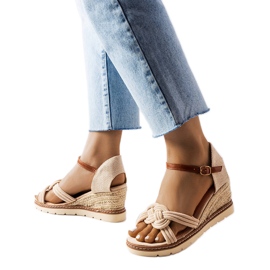 Ciabatte Arabela beige con zeppa