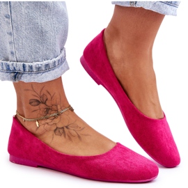 Ballerina da donna in camoscio fucsia Lasota rosa