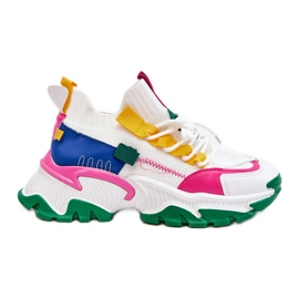 PS1 Sneakers Slip-on Calzino Donna Bianco-Verde Keaton bianca