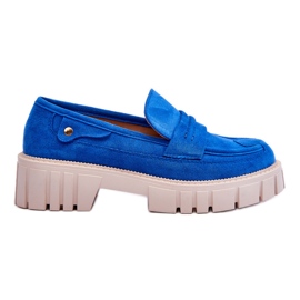Scarpe Slip-on in camoscio da donna Blu Fiorell