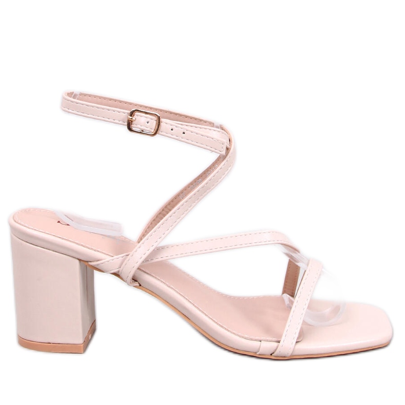Sandali Theresa beige con tacco
