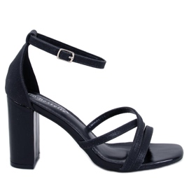 Sandali con tacco Elizabeth Black nero