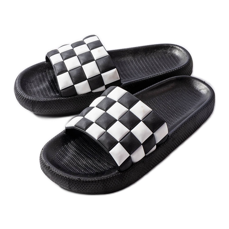 Pantofole con plateau in gomma nera di Elin nero