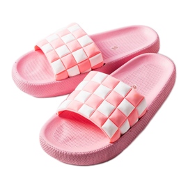 Ciabatte con plateau in gomma rosa di Elin
