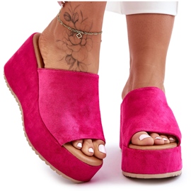 Infradito Donna Su Piattaforma Chunky Fucsia Martina rosa