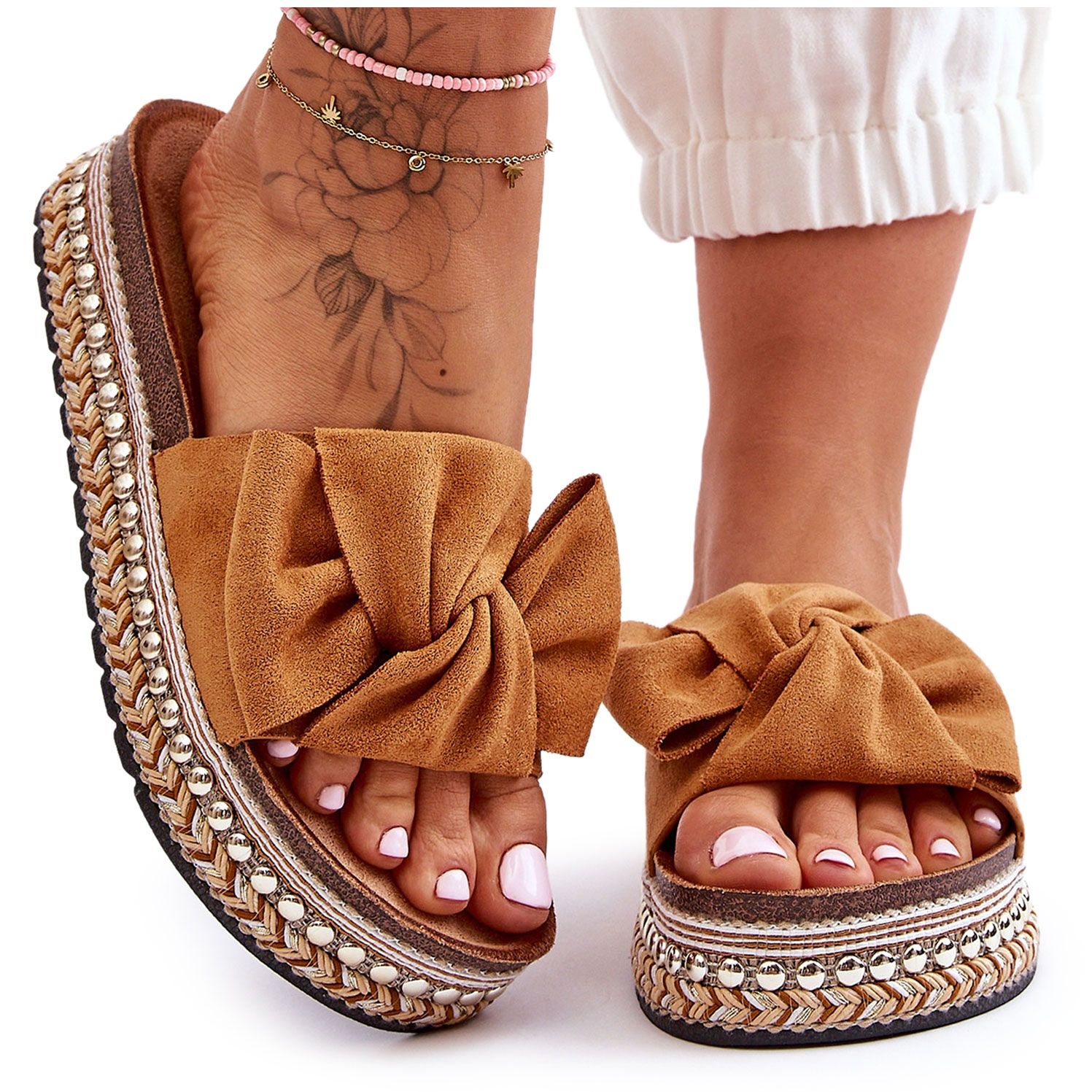 Ciabatte flatform 2025 con fiocco