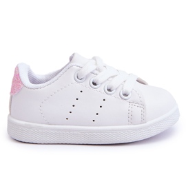 Scarpe sportive per la rosa bianca delle ragazze bianco